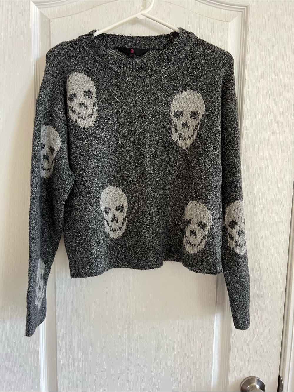 NOBO Black and Gray Bouclé Knit Sweater